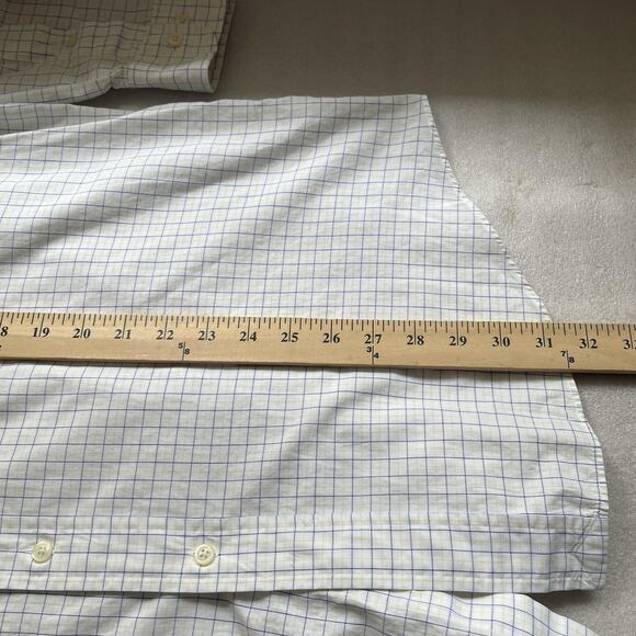 Y2K Ralph Lauren Shirt Men 16.5 34/35 White Check Yarmouth Button Down Pony Logo - Picture 10 of 12